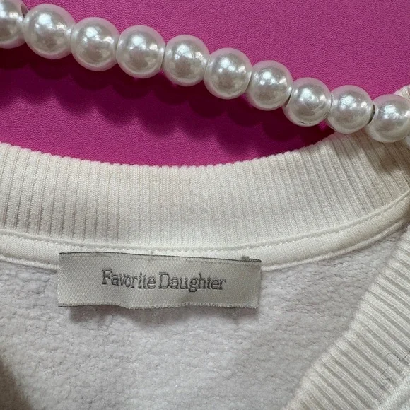 FAVORITE DAUGHTER COLLEGIATE SWEATSHIRT WHITE & BLUE - Picture 4 of 8